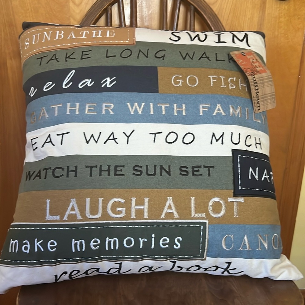 Lake Rules decorative pillow
